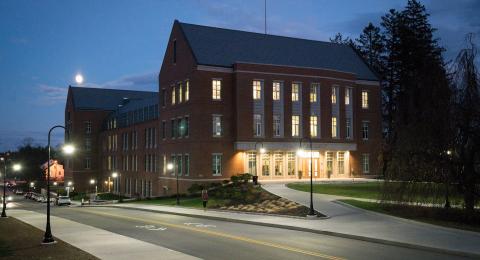 Peter T. Paul Building at night