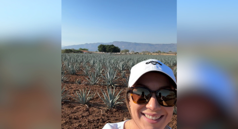 Meredith Cline on a work trip.
