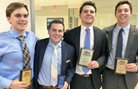 UNH sales winners bryant university at northeast intercollegiate sales competition