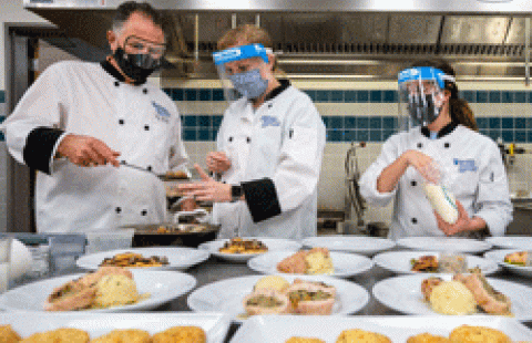 Ron Boucher gourmet dinner kitchen community harvest