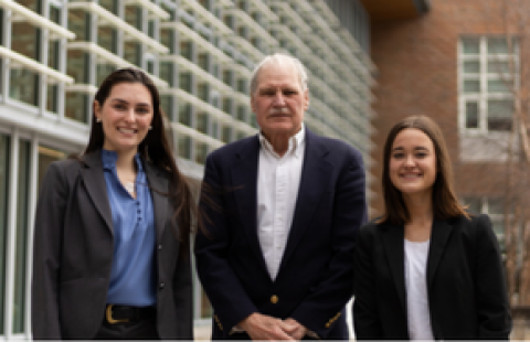 UNH Paul College Rines Angel Fund's Aidan Kittredge Jeffrey Sohl, Kelsie Dawe
