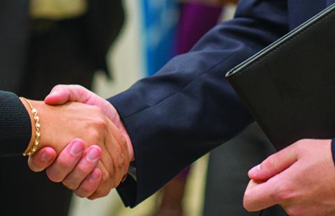 A photo of a handshake