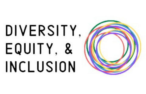 Diversity Equity and Inclusion written in designed text 