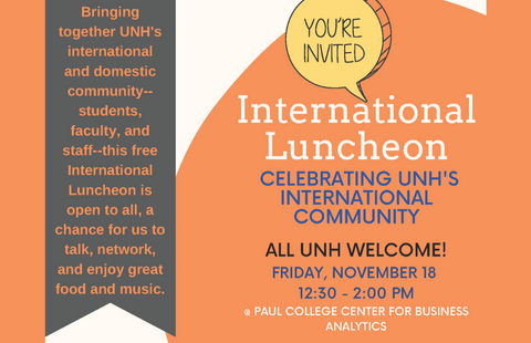 Flier for International Luncheon