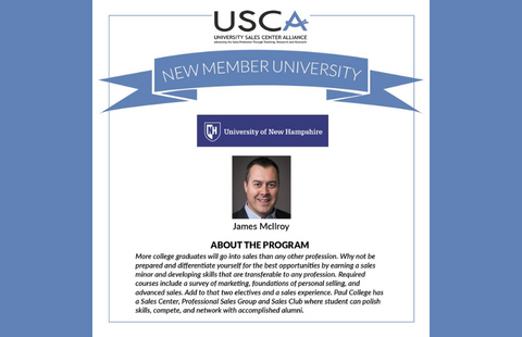UNH Paul College James McIlroy headshot as part of USCA New Member University
