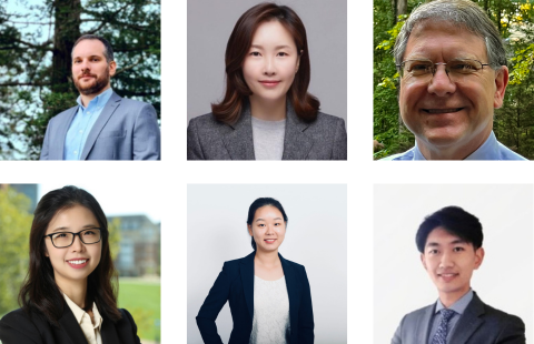 Six photo gird of headshots of Gonzalo Basante, Hanna Lee, James Ragland, Yifei Wang, Wei Wei, and Bingjin (Ben) Xue
