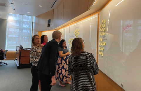 DEI Committee participating in a interactive workshop in Paul College.