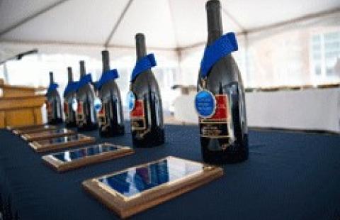 faculty staff award wine bottles