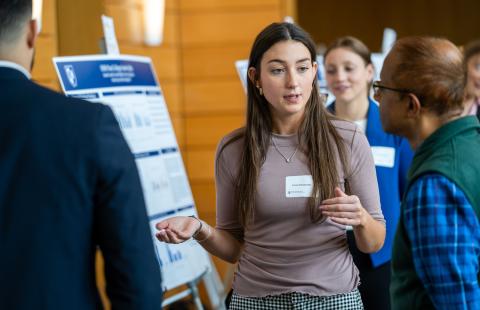 Paul College student presenting at Undergraduate Research Conference