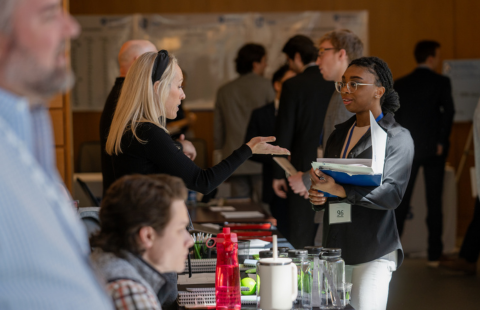 Students participate in the UNH Sale's spring competition.