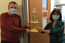 bake off trophy with andrew mitchell and debbie hensley