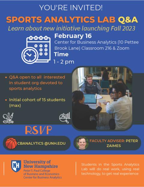 Sports Analytics Club Event Flyer
