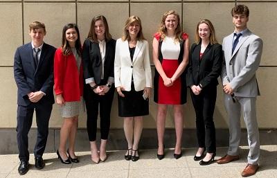 Paul College students Charles Carter, Jill Durkin, Allie MacPhee, Brandi McKay, Ben Patt, Johanna Rewucki