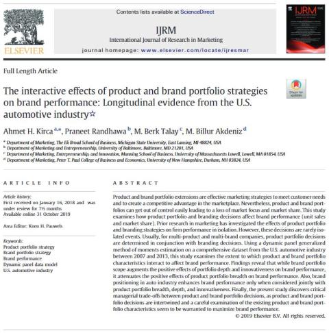 IJRM, M Billur Akdeniz research