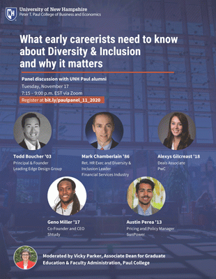 Paul College diversity inclusion alumni panel nov 17, 2020