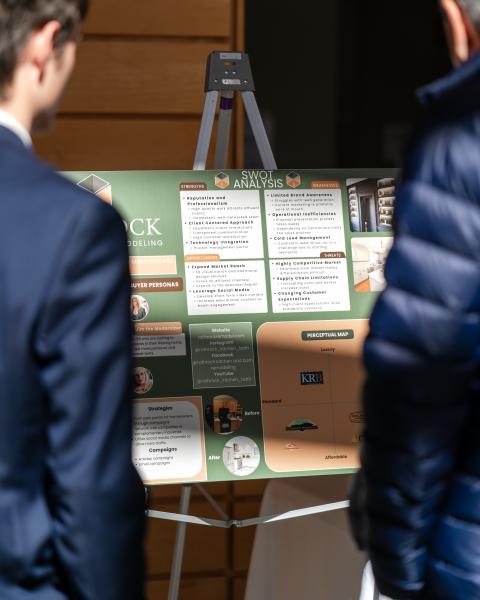 Student presents at Real World Business Challenge at MAC SMAC