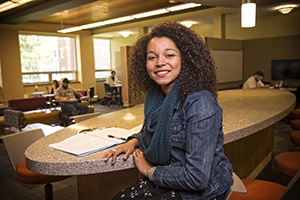 student studying
